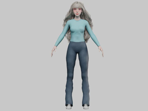 Pretty classic woman V39618 3D Model