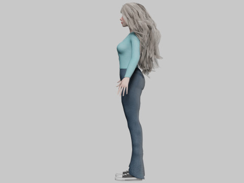 Pretty classic woman V39618 Modèle 3D