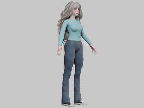 Pretty classic woman V39618 3D Model