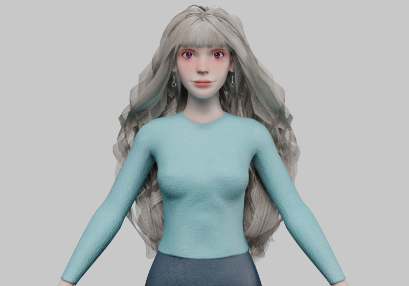 Pretty classic woman V39618 Modèle 3D .c4d .max .obj .3ds .fbx .stl .blend 