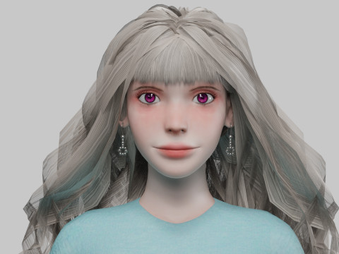Pretty classic woman V39618 Modèle 3D