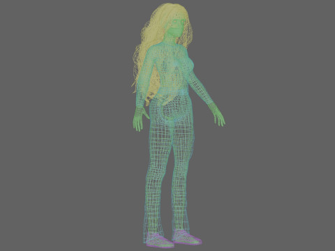 Pretty classic woman V39618 Modèle 3D