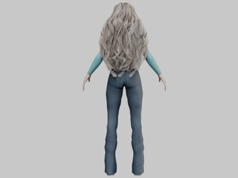Pretty classic woman V39618 Modèle 3D