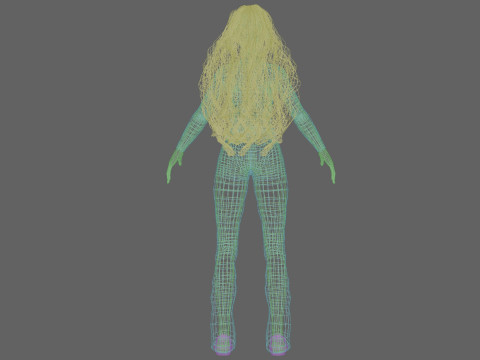 Pretty classic woman V39618 Modèle 3D