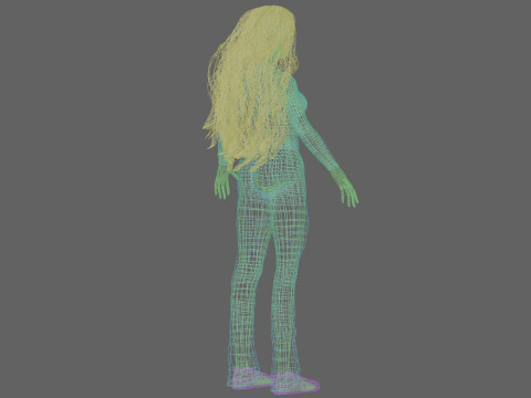 Pretty classic woman V39618 Modèle 3D