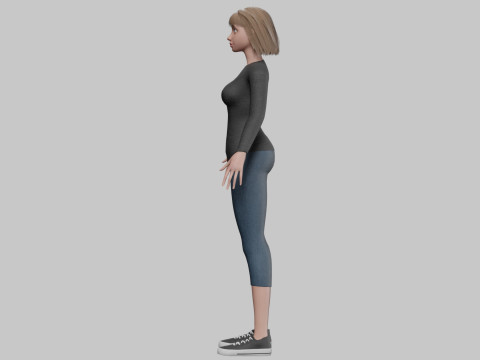 Pretty cool woman V29492 3D Модель