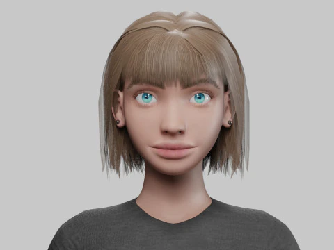 かなりクールな女性 V29492 3Dモデル