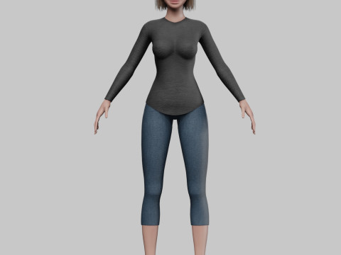 Pretty cool woman V29492 3D Модель