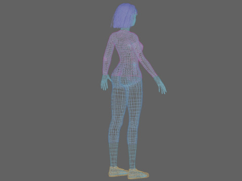 Pretty cool woman V29492 3D Модель