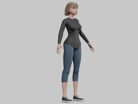Pretty cool woman V29492 3D Модель