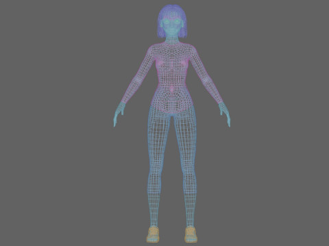 Pretty cool woman V29492 3D Модель