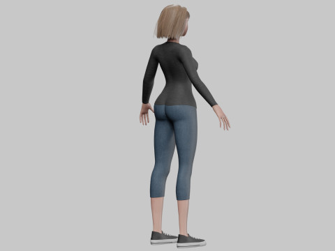 Pretty cool woman V29492 3D Модель