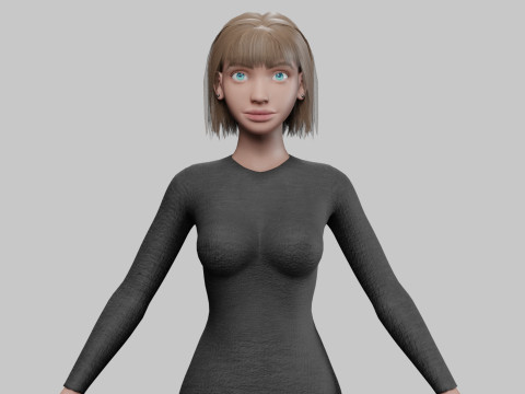 Pretty cool woman V29492 3D Модель