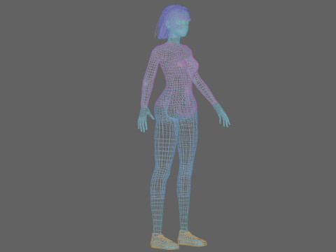 Pretty cool woman V29492 3D Модель