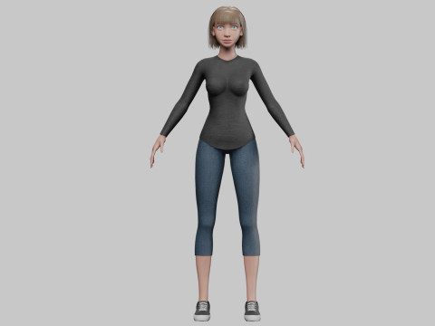 Pretty cool woman V29492 3D Модель