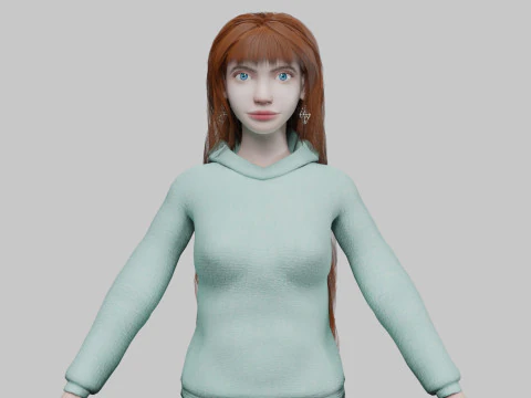 Wanita cantik cantik V41443 Model 3D