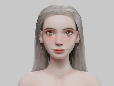 Pretty stylized woman V30540 3D Model