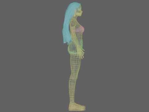 Pretty stylized woman V30540 3D Model