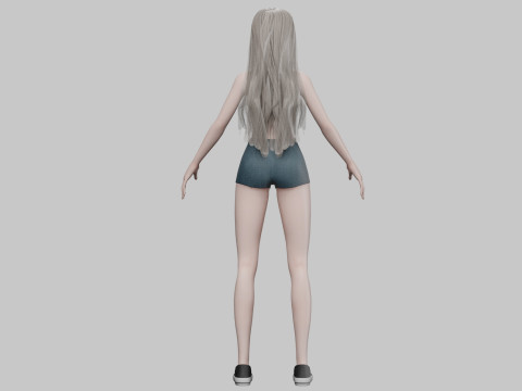 Pretty stylized woman V30540 3D Model