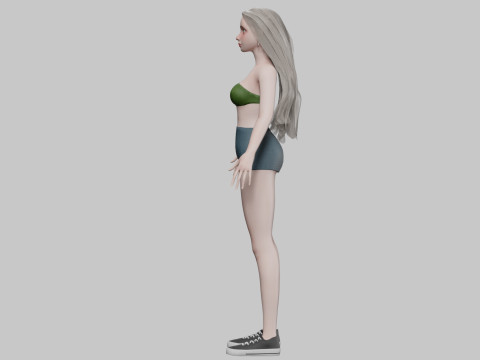 Pretty stylized woman V30540 3D Model