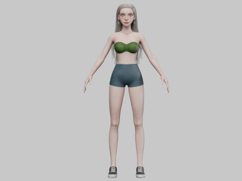 Pretty stylized woman V30540 3D Model