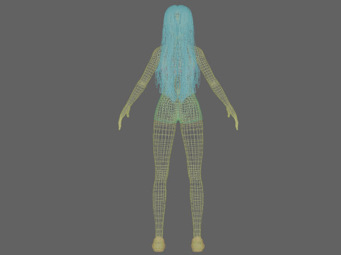 Pretty stylized woman V30540 3D Model