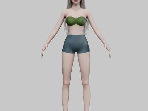 Pretty stylized woman V30540 3D Model