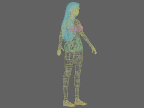 Pretty stylized woman V30540 3D Model