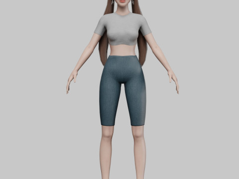 Pretty sweet woman V24617 Modelo 3D