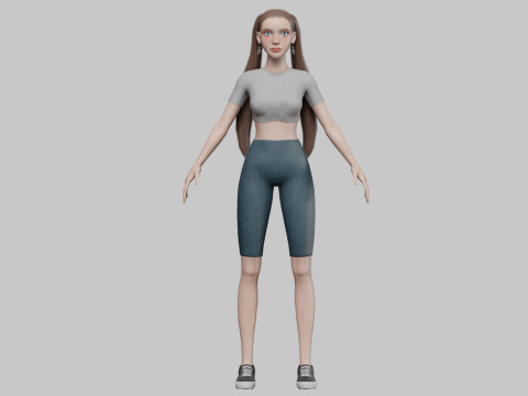 Pretty sweet woman V24617 Modelo 3D