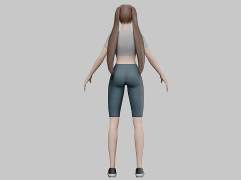 Pretty sweet woman V24617 Modelo 3D