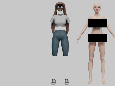 Pretty sweet woman V24617 Modelo 3D