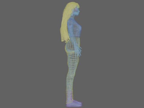 Standard cute woman V34968 Modello 3D