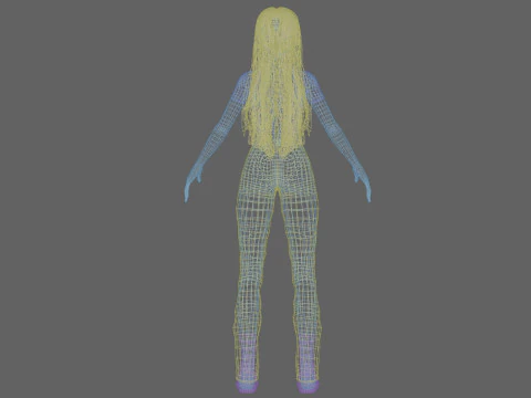 Standard cute woman V34968 3D Model