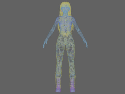 Standard cute woman V34968 Modello 3D
