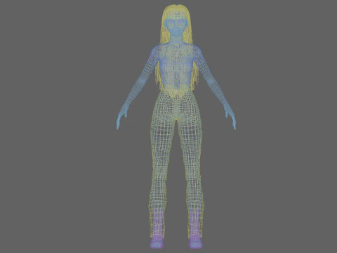 Standard cute woman V34968 3D Model