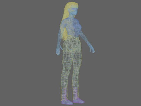 Standard cute woman V34968 3D Model