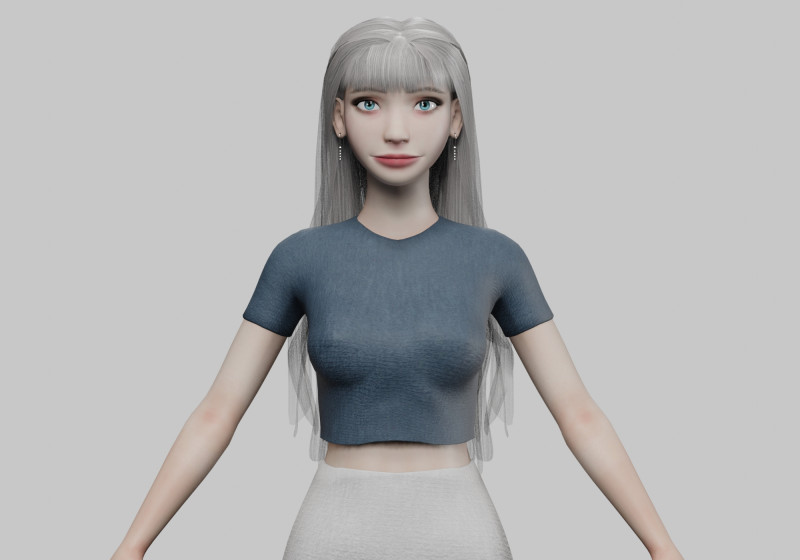 Standard cute woman V34968 Modello 3D .c4d .max .obj .3ds .fbx .stl .blend 