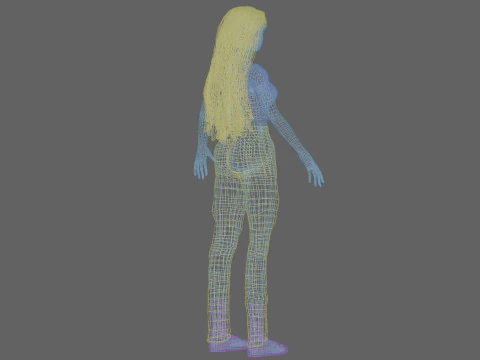 Standard cute woman V34968 3D Model