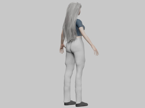 Standard cute woman V34968 Modello 3D