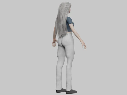 Standard cute woman V34968 3D Model