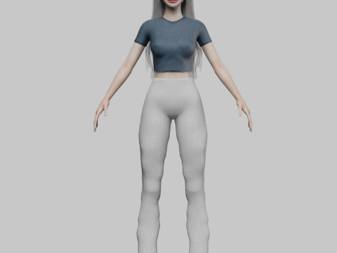 Standard cute woman V34968 Modello 3D