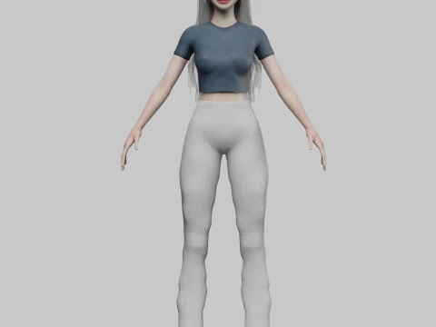 Standard cute woman V34968 3D Model