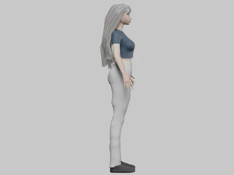 Standard cute woman V34968 3D Model
