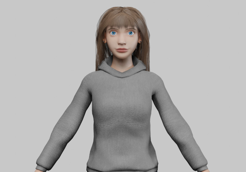 Standard pretty woman V32768 3D Model .c4d .max .obj .3ds .fbx .stl .blend 