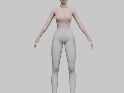 Standard sweet woman V22387 3D Model