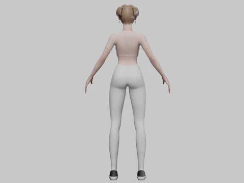 Standard sweet woman V22387 3D Model