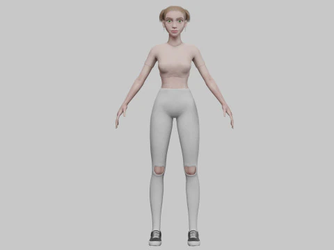 Standard sweet woman V22387 3D Model