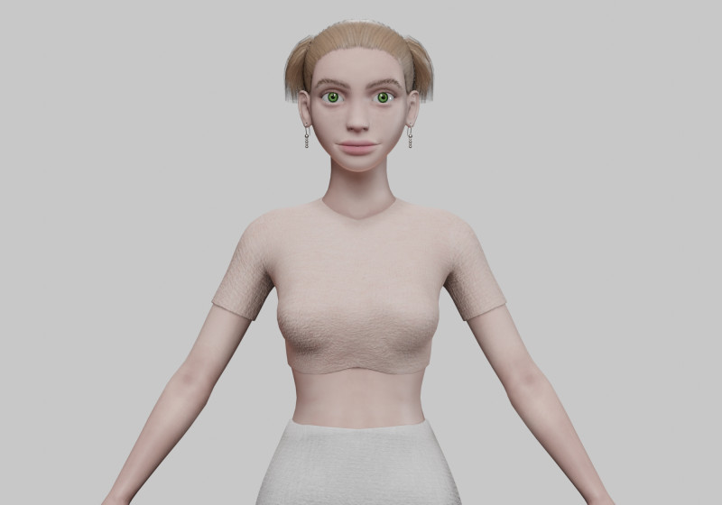 Standard sweet woman V22387 3Dモデル .c4d .max .obj .3ds .fbx .stl .blend 