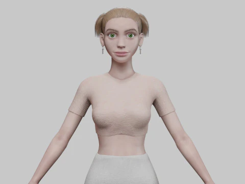 Standard sweet woman V22387 3D Model